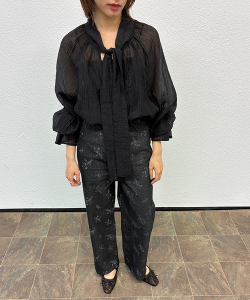 FUULLY STUDIO(フーリィーステューディオ)の「シアーレースリボンパンプス(パンプス・レディース・ベージュ/ブラック・SMALL/LARGE/MEDIUM)」の13枚目の写真