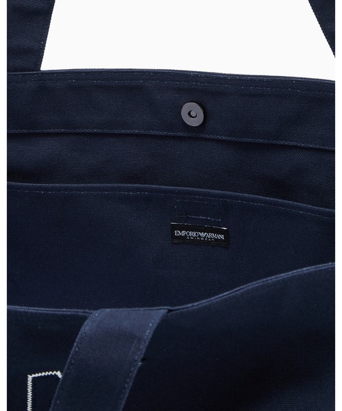 EMPORIO ARMANI（エンポリオアルマーニ）の「＜オンライン限定＞【エンポリオ アルマーニ】ビーチウェア ショッパー キャンバス シー刺繍（トートバッグ・メンズ・ネイビー・FREE）」の6枚目の写真
