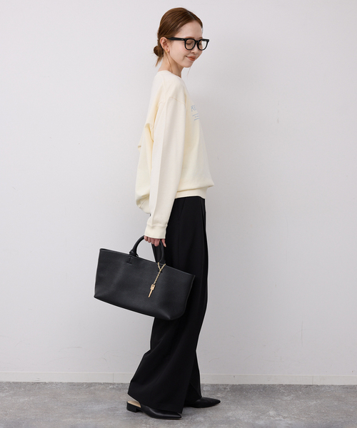 SLOBE IENA（スローブイエナ）の「フラッフィーテリービンテージロゴ ロングスリーブ TEE（スウェット・レディース・ベージュ/イエロー・FREE）」の11枚目の写真