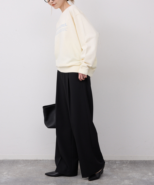 SLOBE IENA（スローブイエナ）の「フラッフィーテリービンテージロゴ ロングスリーブ TEE（スウェット・レディース・ベージュ/イエロー・FREE）」の13枚目の写真