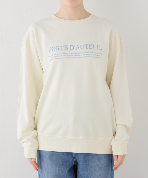 SLOBE IENA（スローブイエナ）の「フラッフィーテリービンテージロゴ ロングスリーブ TEE（スウェット・レディース・ベージュ/イエロー・FREE）」の18枚目の写真