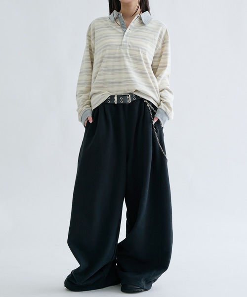 EPNK（イーピーエヌケー）の「Seam curve sweat pants / シームカーブ