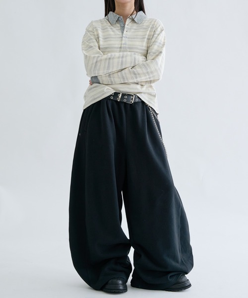 EPNK（イーピーエヌケー）の「Seam curve sweat pants / シームカーブスウェットパンツ（スウェットパンツ・メンズ・ブラック/杢グレー・SMALL/MEDIUM/LARGE）」の8枚目の写真
