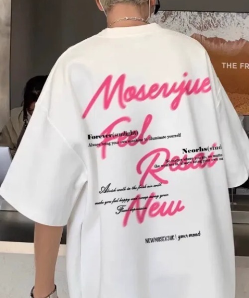 link lot(リンクロット)の「フロントワンポイントロゴ バックロゴT(Tシャツ/カットソー・メンズ・ホワイト/ブラック・M)」の1枚目の写真