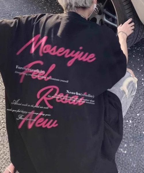 link lot(リンクロット)の「フロントワンポイントロゴ バックロゴT(Tシャツ/カットソー・メンズ・ホワイト/ブラック・M)」の2枚目の写真