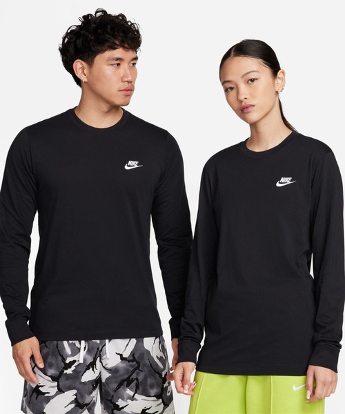 NIKE(ナイキ)の「ナイキ NIKE ナイキ NSW クラブ L/S Tシャツ(Tシャツ/カットソー・メンズ・ブラック/ホワイト・S/M/L/LL/3L)」の2枚目の写真