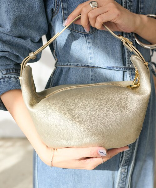 RIVE DROITE（リヴドロワ）の「予約【インフルエンサーSHIHO企画】マルチWAYレザーバッグ（ショルダーバッグ・レディース・ブラック/グレイッシュベージュ/ゴールド・FREE）」の21枚目の写真