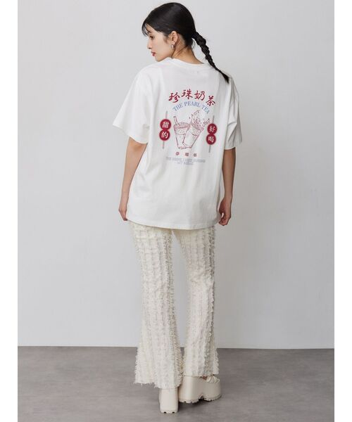 MURUA（ムルーア）の「フリンジフレアパンツ（その他パンツ・レディース・ホワイト/ブラック・FREE）」の6枚目の写真