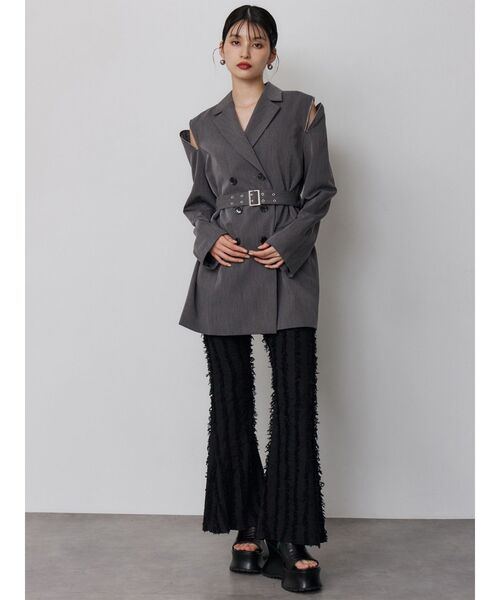 MURUA（ムルーア）の「フリンジフレアパンツ（その他パンツ・レディース・ホワイト/ブラック・FREE）」の7枚目の写真