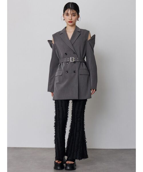 MURUA（ムルーア）の「フリンジフレアパンツ（その他パンツ・レディース・ホワイト/ブラック・FREE）」の8枚目の写真