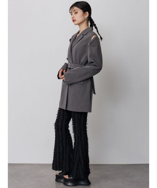 MURUA（ムルーア）の「フリンジフレアパンツ（その他パンツ・レディース・ホワイト/ブラック・FREE）」の9枚目の写真