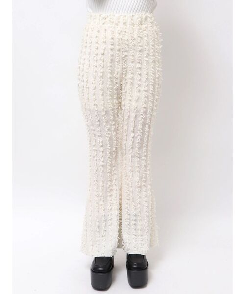 MURUA（ムルーア）の「フリンジフレアパンツ（その他パンツ・レディース・ホワイト/ブラック・FREE）」の15枚目の写真