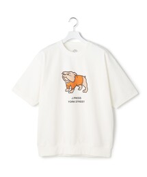【UNISEX】ブルドックプリント クルーネック Tシャツ