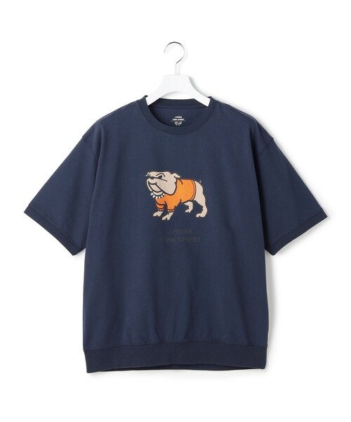 J.PRESS YORK STREET(ジェイプレスヨークストリート)の「【UNISEX】ブルドックプリント クルーネック Tシャツ(Tシャツ/カットソー・メンズ・ベージュ系/ホワイト系/グレー系/ライトグリーン系/ネイビー系・SMALL/MEDIUM/LARGE)」の5枚目の写真
