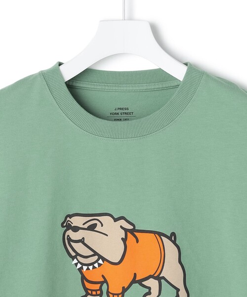 J.PRESS YORK STREET(ジェイプレスヨークストリート)の「【UNISEX】ブルドックプリント クルーネック Tシャツ(Tシャツ/カットソー・メンズ・ベージュ系/ホワイト系/グレー系/ライトグリーン系/ネイビー系・SMALL/MEDIUM/LARGE)」の7枚目の写真