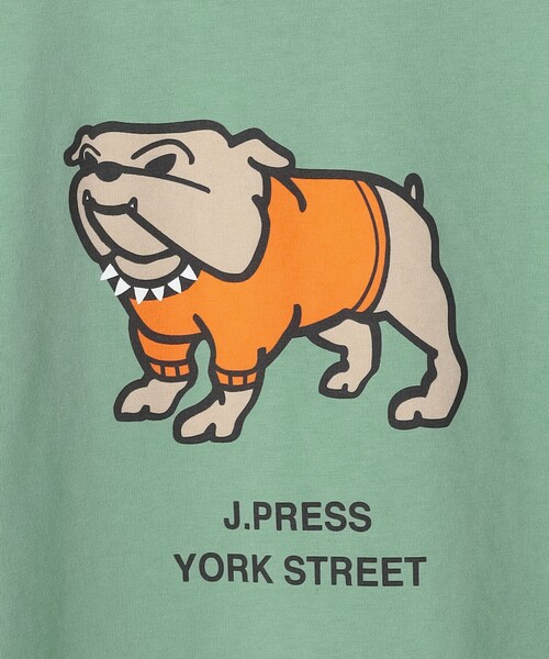 J.PRESS YORK STREET(ジェイプレスヨークストリート)の「【UNISEX】ブルドックプリント クルーネック Tシャツ(Tシャツ/カットソー・メンズ・ベージュ系/ホワイト系/グレー系/ライトグリーン系/ネイビー系・SMALL/MEDIUM/LARGE)」の10枚目の写真