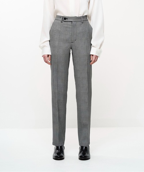 Juha(ユハ)の「EASED NARROW SLACKS(スラックス・メンズ・チェック/ストライプ/ブラック・4/3/2)」の3枚目の写真
