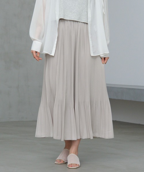 LAKOLE(ラコレ)の「プリーツフレアスカート / 659843(スカート・レディース・ブラック/グレイッシュベージュ/ラベンダー・LARGE/MEDIUM)」の2枚目の写真