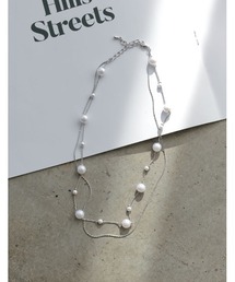 MEISM（ミズム）の「[MEISM by Re:EDIT]フェイクパール×チェーン2連ネックレス（ネックレス）」