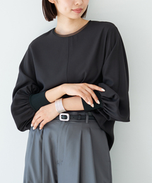 IENA | クルーネックシアーリブブラウス(シャツ/ブラウス)