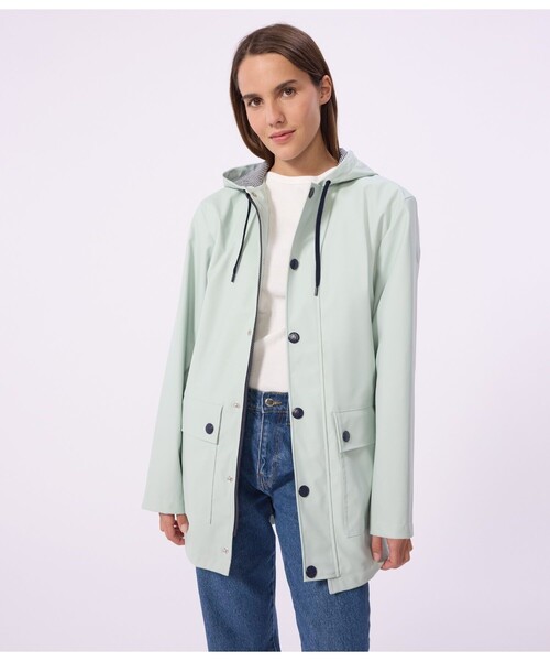 PETIT BATEAU（プチバトー）の「ヨットパーカ（マウンテンパーカー・レディース・ライトグリーン/オレンジ/ライトピンク/ベージュ・X-SMALL/SMALL/MEDIUM/LARGE）」の3枚目の写真