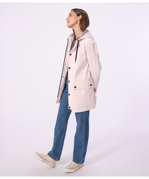 PETIT BATEAU（プチバトー）の「ヨットパーカ（マウンテンパーカー・レディース・ライトグリーン/オレンジ/ライトピンク/ベージュ・X-SMALL/SMALL/MEDIUM/LARGE）」の6枚目の写真