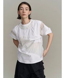 UN3D.（アンスリード）の「SHEER DOCKING T SHIRT   シアードッキングTシャツ（Tシャツ/カットソー）」