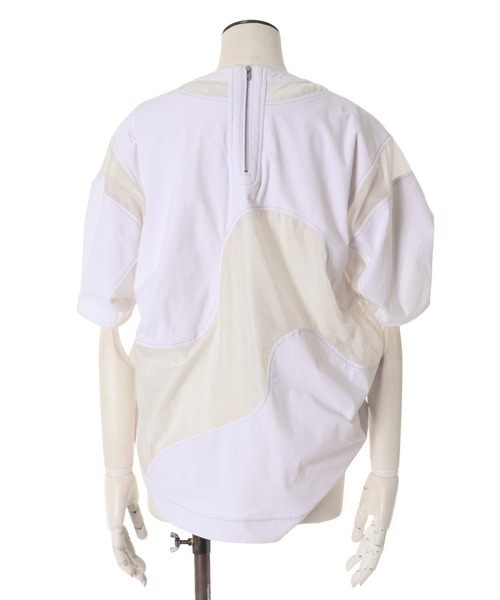 UN3D.（アンスリード）の「SHEER DOCKING T SHIRT / シアードッキングTシャツ（Tシャツ/カットソー・レディース・ブラック/ホワイト・FREE）」の15枚目の写真
