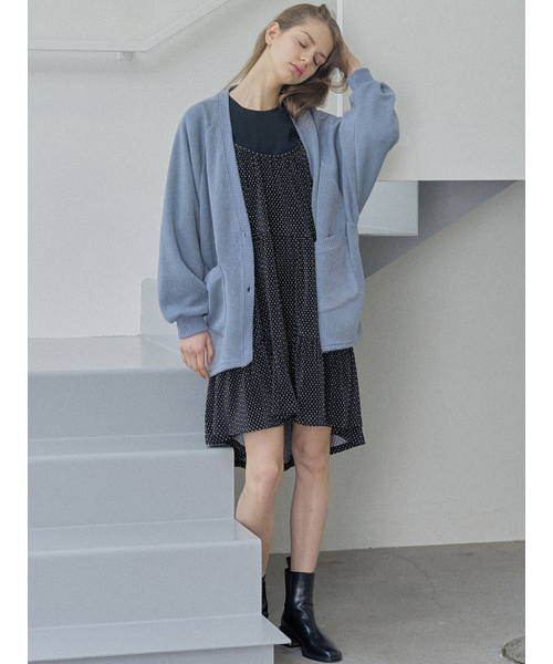 AVANT-G(アバン)の「Dot Ribbon Shirring Mini Dress - BLACK(ワンピース・レディース・その他・FREE)」の7枚目の写真