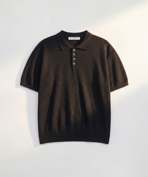 FLAWSROOM(フローズルーム)の「Pure Cotton Collar Knit BLACK(ニット/セーター・メンズ・その他・SMALL/MEDIUM/LARGE)」の1枚目の写真