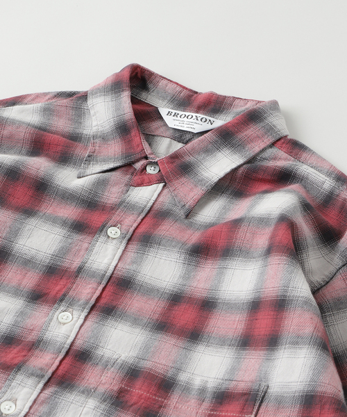 JOURNAL STANDARD（ジャーナルスタンダード）の「BROOXON / ブロックソン EX 1ポケット バレンタイン シャツ（シャツ/ブラウス・メンズ・レッド/ホワイト/ライトブルー・X-LARGE/LARGE/MEDIUM）」の5枚目の写真