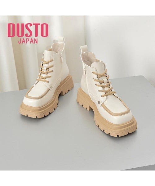 VIBGYOR(ヴィブジョー)の「【DUSTO】"レディス ショートブーツ"(MA)(ブーツ・レディース・ブラック/ベージュ・23.5/24)」の2枚目の写真