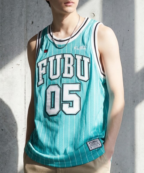 FUBU( フブ)の「【FUBU/フブ】BASKETBALL TANK TOP/バスケットボールタンクトップ(タンクトップ・メンズ・ブラック/ホワイト/ミント・XL)」の3枚目の写真