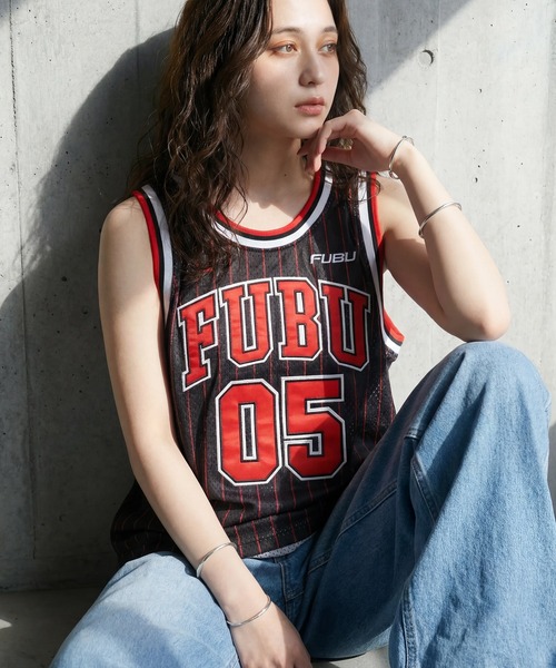 FUBU( フブ)の「【FUBU/フブ】BASKETBALL TANK TOP/バスケットボールタンクトップ(タンクトップ・メンズ・ブラック/ホワイト/ミント・XL)」の2枚目の写真