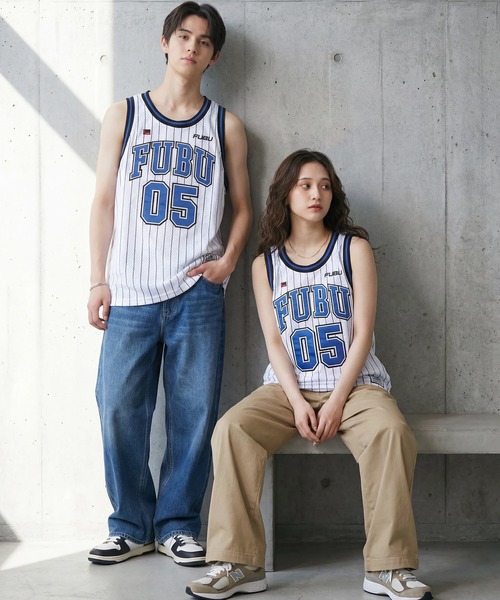 FUBU( フブ)の「【FUBU/フブ】BASKETBALL TANK TOP/バスケットボールタンクトップ(タンクトップ・メンズ・ブラック/ホワイト/ミント・XL)」の4枚目の写真