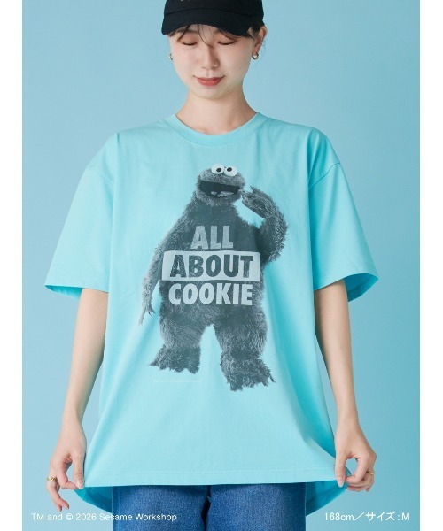SESAME STREET(セサミストリート)の「【UNISEX】プリントTシャツ(ALL ABOUT)(Tシャツ/カットソー・レディース・チャコールグレー/アイボリー/ミント・L/M)」の5枚目の写真