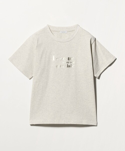 A DAY IN THE LIFE UNITED ARROWS(アデイインザライフユナイテッドアローズ)の「ハクプリント ショートスリーブTシャツ <A DAY IN THE LIFE>(Tシャツ/カットソー・レディース・ダークグレー/オフホワイト/ナチュラル・FREE)」の3枚目の写真