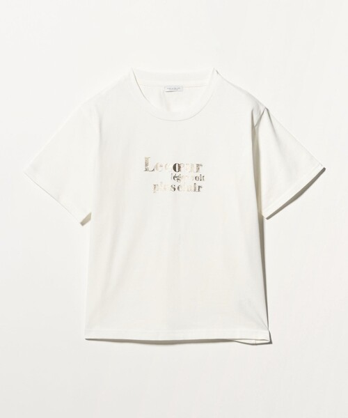 A DAY IN THE LIFE UNITED ARROWS(アデイインザライフユナイテッドアローズ)の「ハクプリント ショートスリーブTシャツ <A DAY IN THE LIFE>(Tシャツ/カットソー・レディース・ダークグレー/オフホワイト/ナチュラル・FREE)」の2枚目の写真
