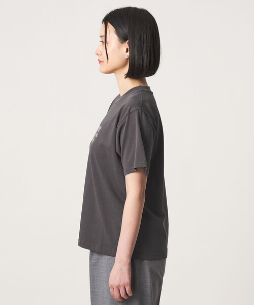 A DAY IN THE LIFE UNITED ARROWS(アデイインザライフユナイテッドアローズ)の「ハクプリント ショートスリーブTシャツ <A DAY IN THE LIFE>(Tシャツ/カットソー・レディース・ダークグレー/オフホワイト/ナチュラル・FREE)」の15枚目の写真