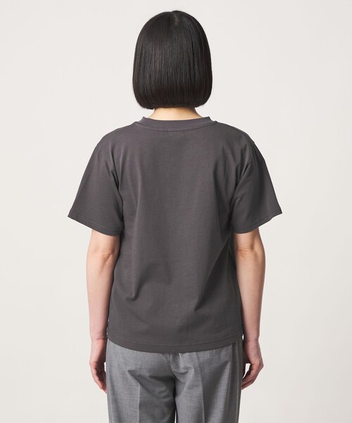 A DAY IN THE LIFE UNITED ARROWS(アデイインザライフユナイテッドアローズ)の「ハクプリント ショートスリーブTシャツ <A DAY IN THE LIFE>(Tシャツ/カットソー・レディース・ダークグレー/オフホワイト/ナチュラル・FREE)」の16枚目の写真