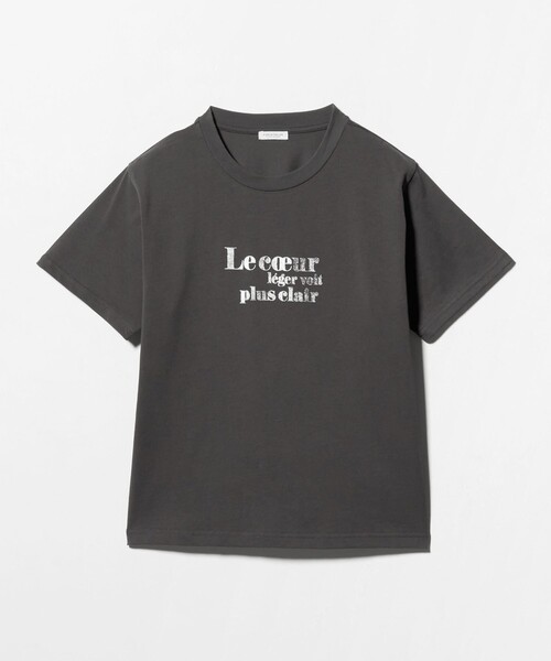A DAY IN THE LIFE UNITED ARROWS(アデイインザライフユナイテッドアローズ)の「ハクプリント ショートスリーブTシャツ <A DAY IN THE LIFE>(Tシャツ/カットソー・レディース・ダークグレー/オフホワイト/ナチュラル・FREE)」の17枚目の写真