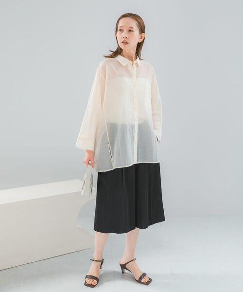 URBAN RESEARCH ROSSO WOMEN(アーバンリサーチ ロッソ)の「シアーコットンドルマンシャツ(シャツ/ブラウス・レディース・オフホワイト/ピンク系その他/ブルー系その他・FREE)」の8枚目の写真