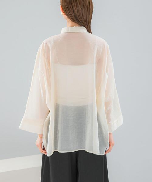 URBAN RESEARCH ROSSO WOMEN(アーバンリサーチ ロッソ)の「シアーコットンドルマンシャツ(シャツ/ブラウス・レディース・オフホワイト/ピンク系その他/ブルー系その他・FREE)」の11枚目の写真