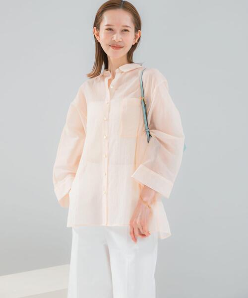 URBAN RESEARCH ROSSO WOMEN(アーバンリサーチ ロッソ)の「シアーコットンドルマンシャツ(シャツ/ブラウス・レディース・オフホワイト/ピンク系その他/ブルー系その他・FREE)」の15枚目の写真