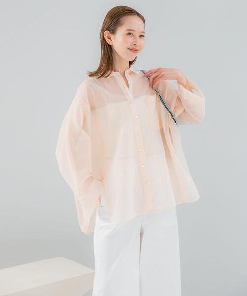 URBAN RESEARCH ROSSO WOMEN(アーバンリサーチ ロッソ)の「シアーコットンドルマンシャツ(シャツ/ブラウス・レディース・オフホワイト/ピンク系その他/ブルー系その他・FREE)」の16枚目の写真
