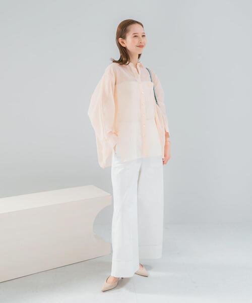 URBAN RESEARCH ROSSO WOMEN(アーバンリサーチ ロッソ)の「シアーコットンドルマンシャツ(シャツ/ブラウス・レディース・オフホワイト/ピンク系その他/ブルー系その他・FREE)」の18枚目の写真