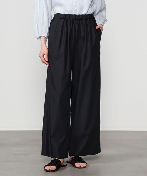 Morris & Sons(モリスアンドサンズ)の「MORRIS & SONS | コットン ワイドイージーパンツ WOMEN(その他パンツ・レディース・ライトブルー/ブラック/ベージュ/チャコール・0/1)」の2枚目の写真