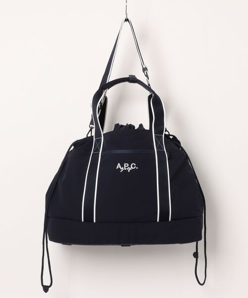 A.P.C. GOLF（アー・ペー・セー ゴルフ）の「Simon Mini Boston Bag（ボストンバッグ・メンズ・ネイビー/オフホワイト・ONESIZE）」の2枚目の写真