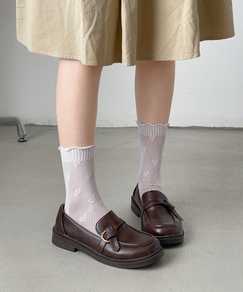 Shoes in Closet(シューズインクローゼット)の「軽量 やわらか クラシックベルト ソフト ローファー 484(ローファー・レディース・ブラック/ダークブラウン・L/LL/M/S)」の12枚目の写真