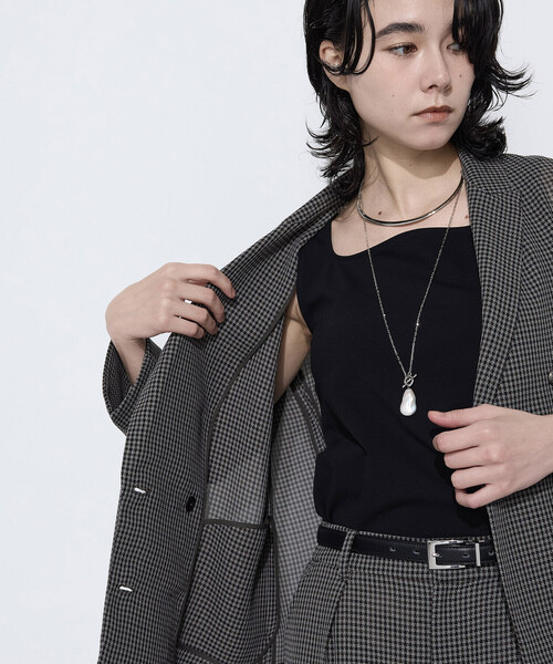 COMME CA(コムサ)の「【セットアップ対応】シアーチェックジャケット(テーラードジャケット・レディース・グレー/ブラウン・9号/11号)」の19枚目の写真